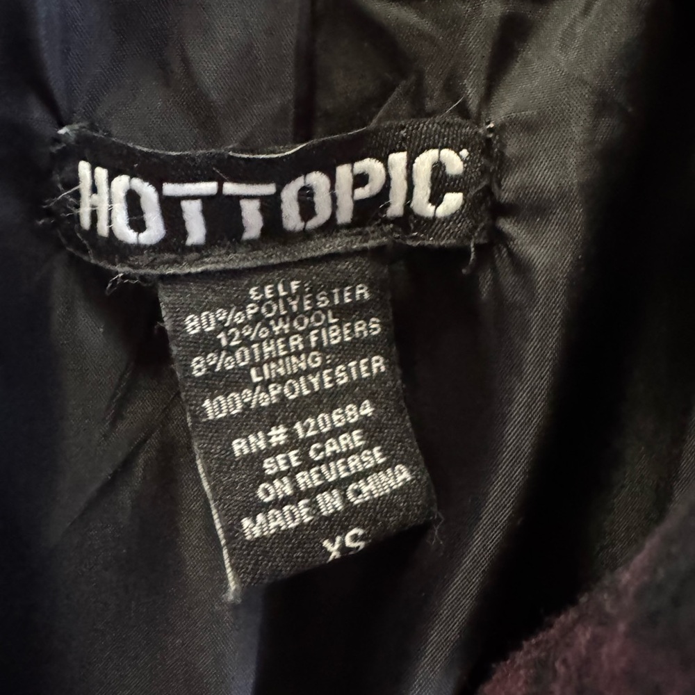 Hot Topic Plaid Wool Blend Coat - Picture 6 of 8